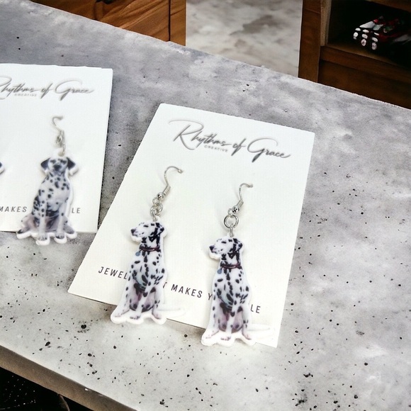Charming NWT Dalmatian Earrings - Perfect Dog Mom Jewelry, Cute Dog Accessories! - Picture 5 of 6